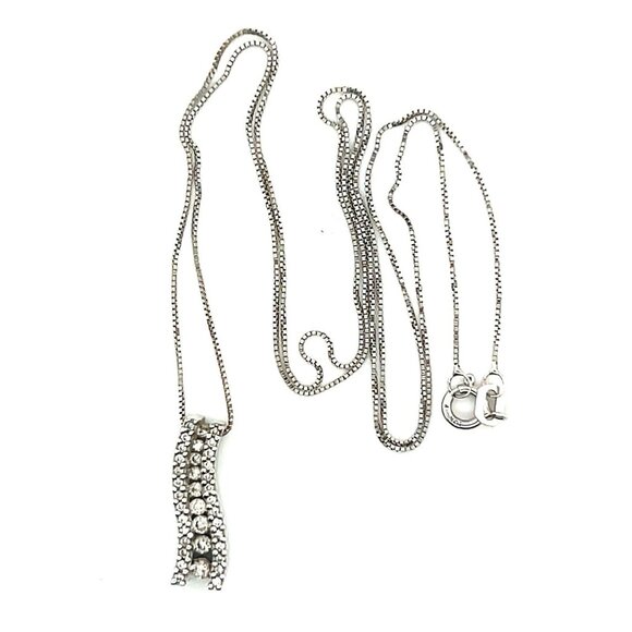 10k Gold Diamond Swirl Pendant Necklace - Picture 2 of 4